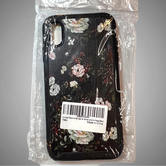 iPhone XS Max Black Floral Case - Picture 2 of 16